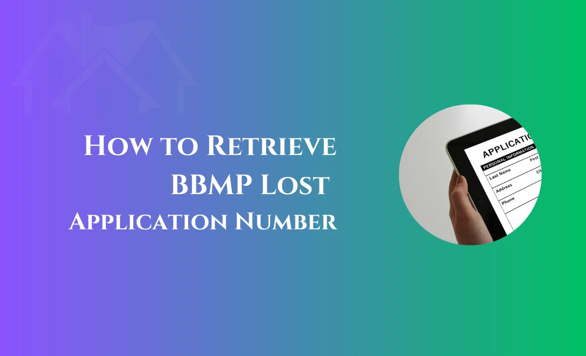 BBMP Lost Application Number