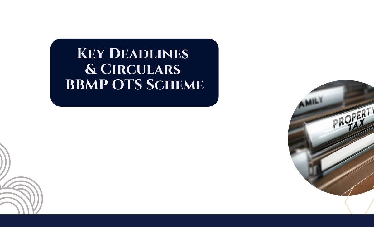 BBMP OTS Scheme Deadlines and Circulars